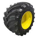 LSW 1000/40R32 Goodyear Farm Optitrac R-1W on John Deere Yellow 12-Hole Formed Plate 85%