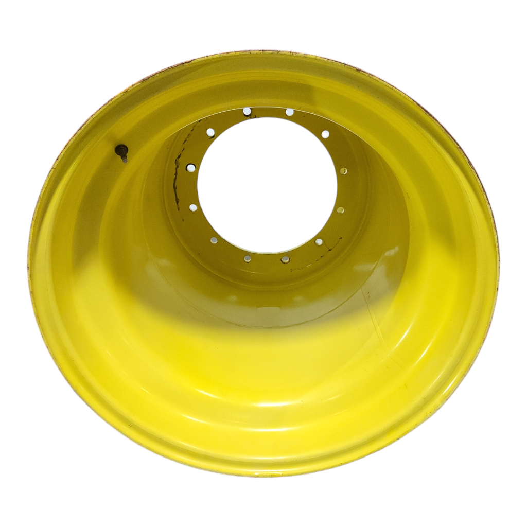LSW 1100/35R32 Goodyear Farm Optitrac R-1W on John Deere Yellow 12-Hole Formed Plate 85%