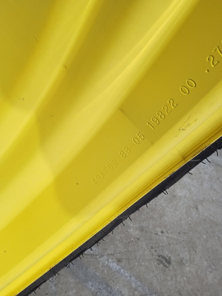 28"W x 46"D, John Deere Yellow 12-Hole Stub Disc Sprayer