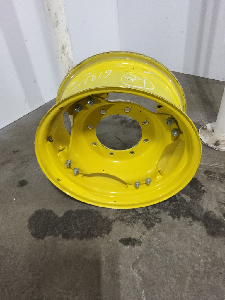 12"W x 24"D, John Deere Yellow 8-Hole Rim with Clamp/U-Clamp (groups of 2 bolts)