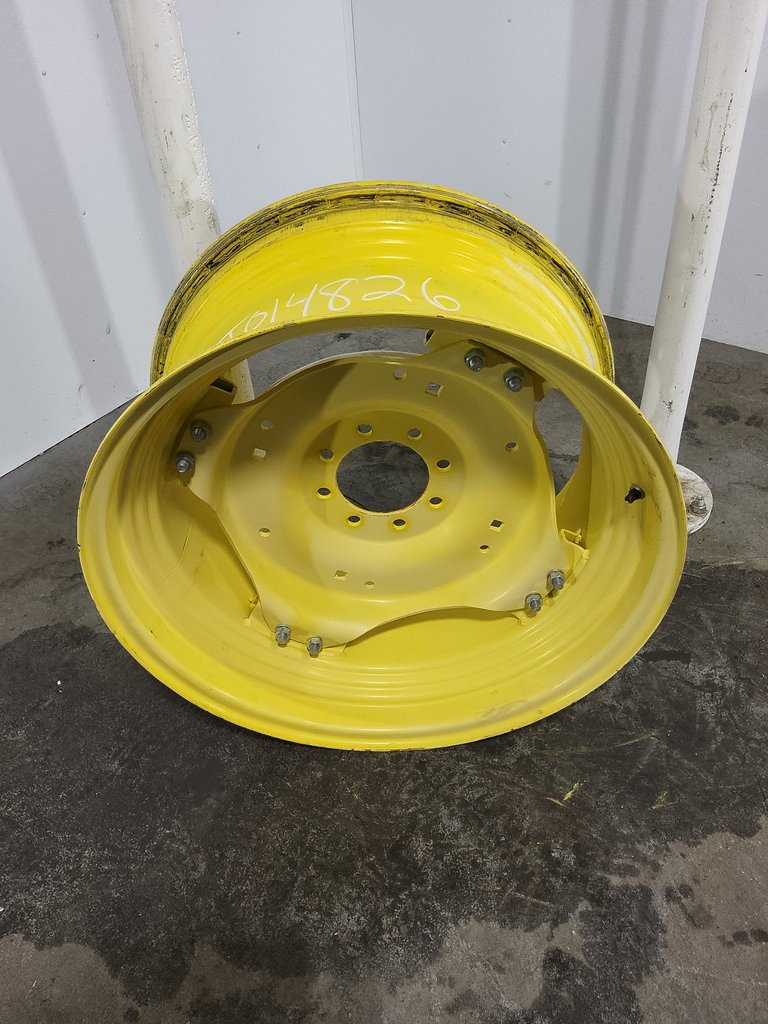 15"W x 30"D Rim with Clamp/U-Clamp (groups of 2 bolts) Rim with 8-Hole Center, John Deere Yellow