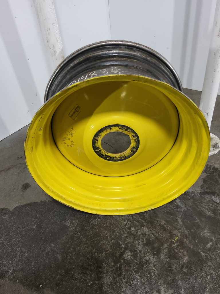 15"W x 30"D, John Deere Yellow 8-Hole Formed Plate