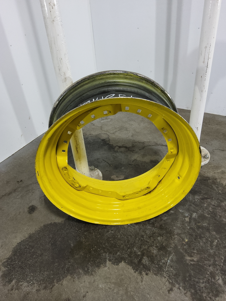 13"W x 34"D, John Deere Yellow 12-Hole Waffle Wheel (Groups of 3 bolts)