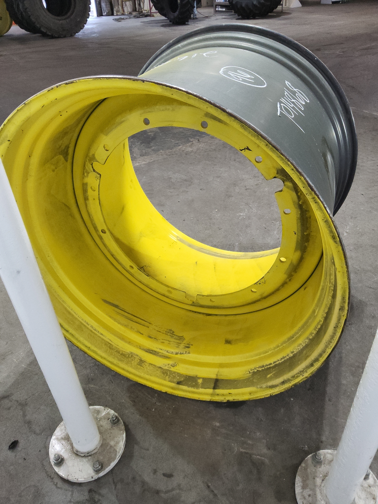 38"W x 46"D, John Deere Yellow 12-Hole Stub Disc