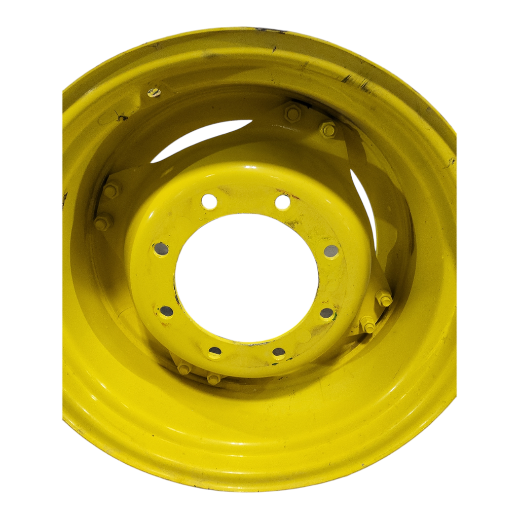 12"W x 24"D Stub Disc (groups of 2 bolts) Rim with 8-Hole Center, John Deere Yellow