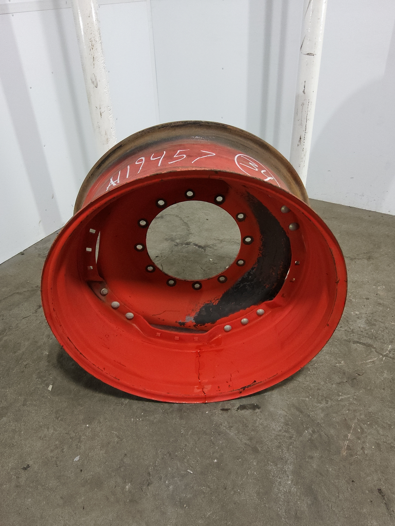 15"W x 34"D, Fendt/Agco Red 12-Hole Waffle Wheel (Groups of 3 bolts)