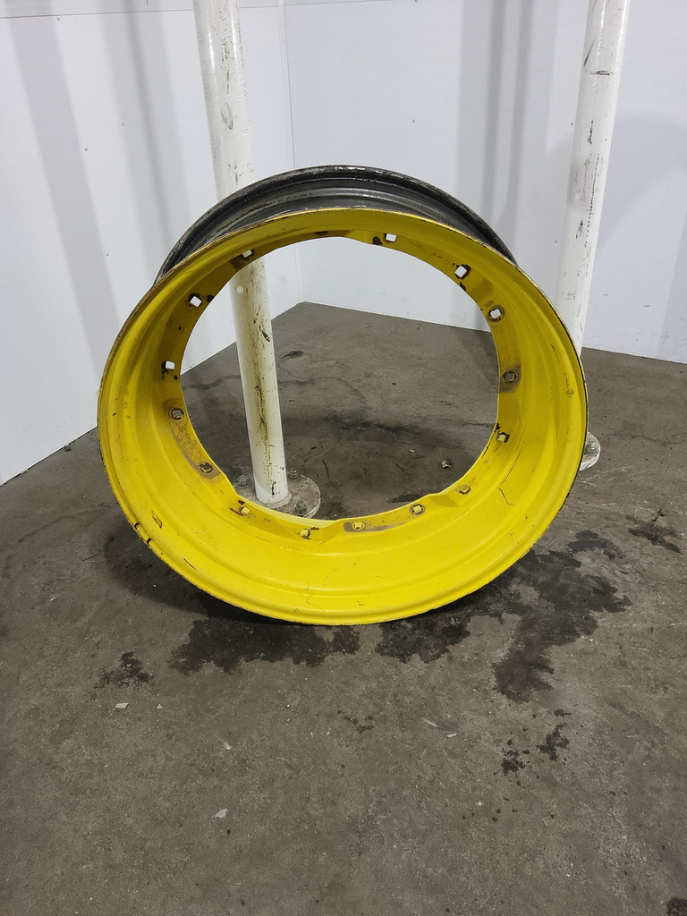 13"W x 34"D, John Deere Yellow 8-Hole Waffle Wheel (Groups of 2 bolts)