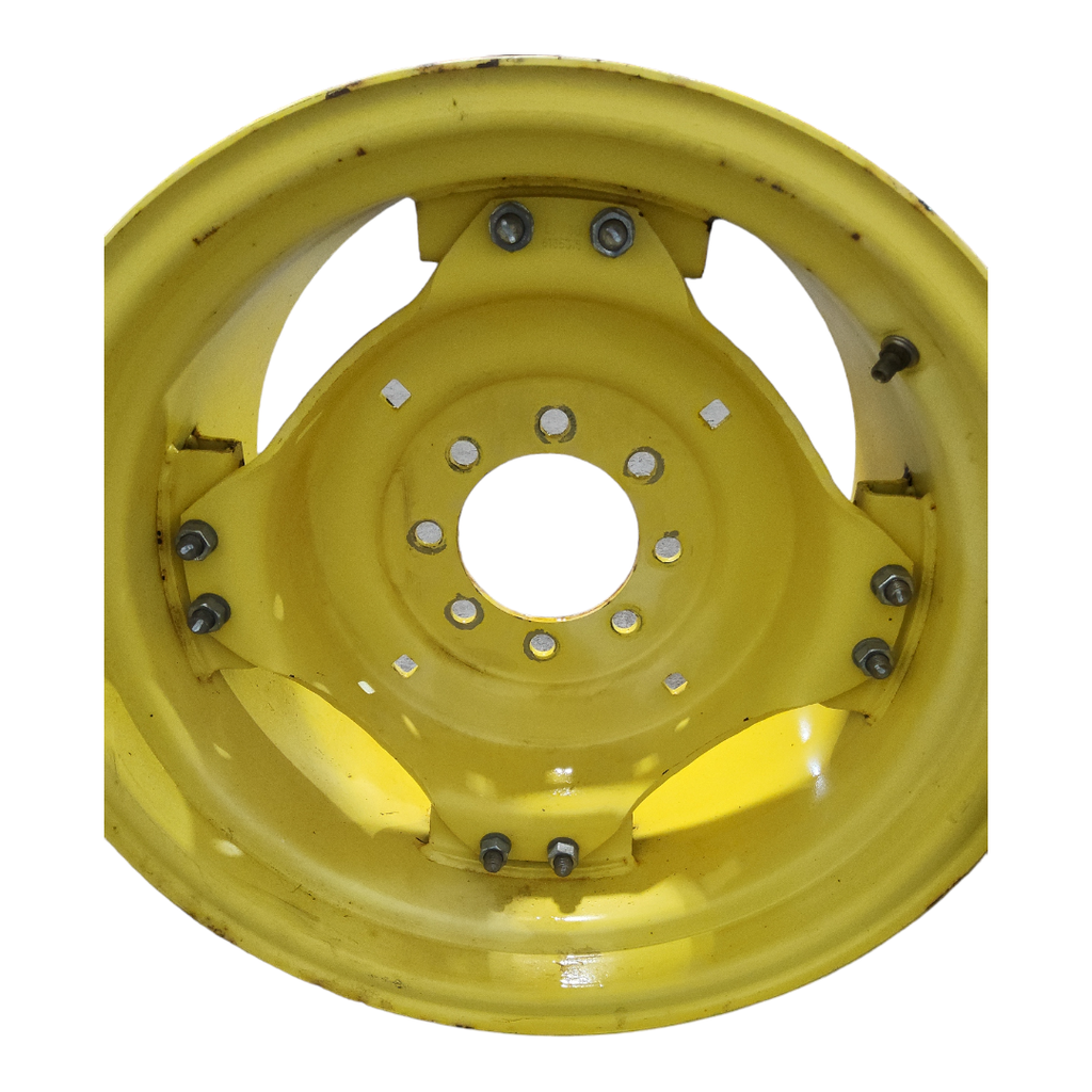 8-Hole Rim with Clamp/U-Clamp (groups of 2 bolts) Center for 24" Rim, John Deere Yellow