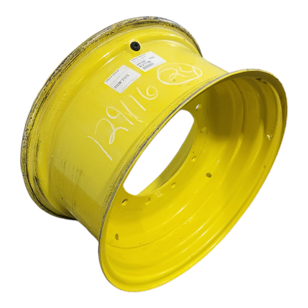 12"W x 24"D, John Deere Yellow 10-Hole Formed Plate