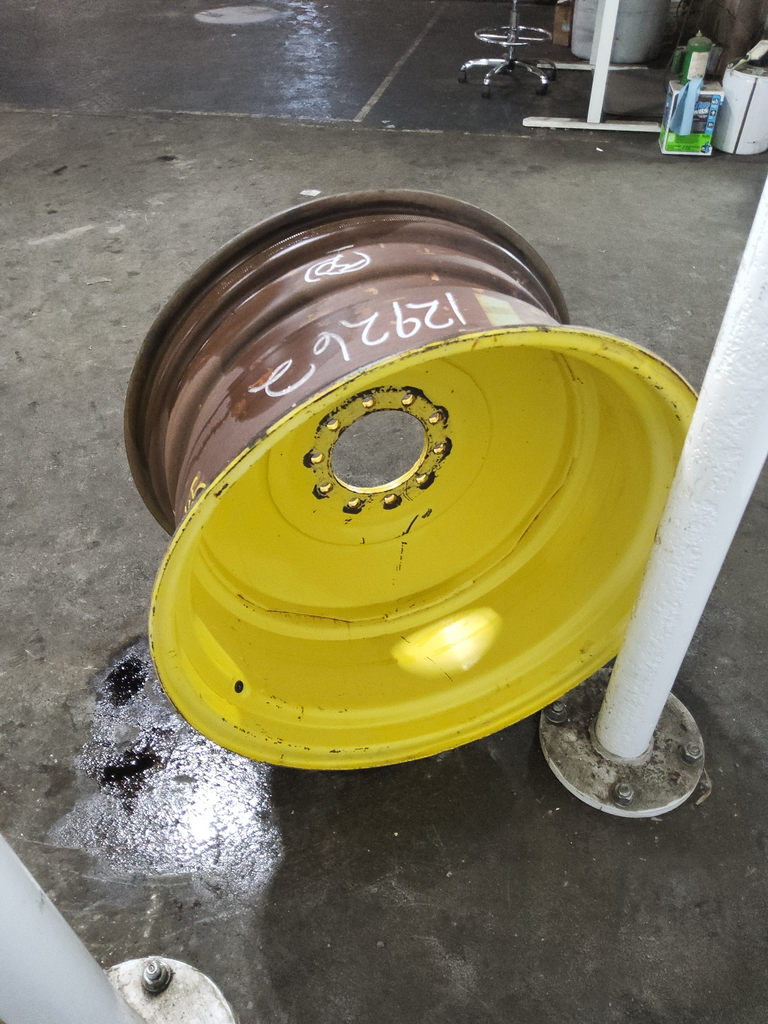 16"W x 30"D, John Deere Yellow 10-Hole Formed Plate