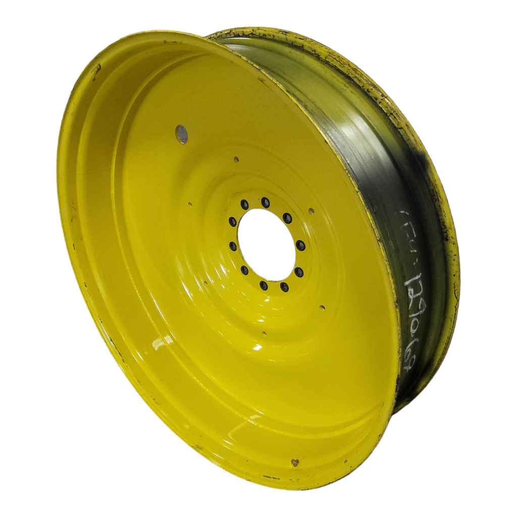 12"W x 54"D, John Deere Yellow 10-Hole Formed Plate