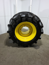 LSW 1100/35R32 Goodyear Farm Optitrac R-1W on John Deere Yellow 12-Hole Formed Plate