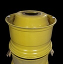 23"W x 38"D, John Deere Yellow 10-Hole Spun Disc