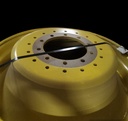 23"W x 38"D, John Deere Yellow 10-Hole Spun Disc