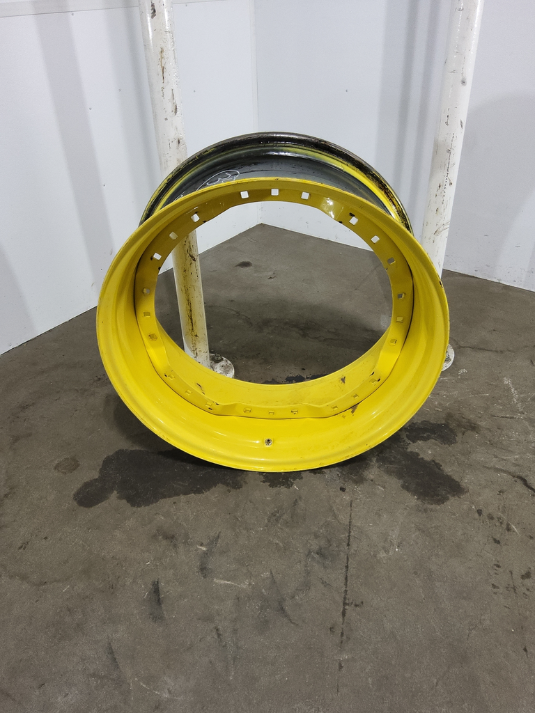 15"W x 34"D, John Deere Yellow 12-Hole Waffle Wheel (Groups of 3 bolts)