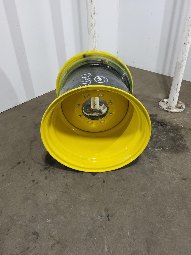 25"W x 26"D, John Deere Yellow 8-Hole Formed Plate