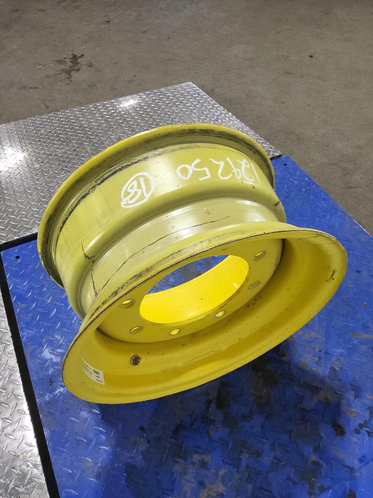 9"W x 18"D, John Deere Yellow 8-Hole Flat Plate