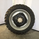 320/90R42 Firestone Radial 9000 R-1W on Case IH Silver Mist/Black 8-Hole Stub Disc (groups of 2 bolts) 80%