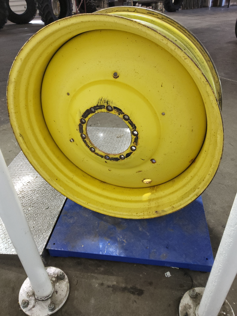 16"W x 46"D, John Deere Yellow 10-Hole Formed Plate