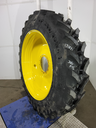 VF 380/90R46 Firestone Radial All Traction RC R-1W on John Deere Yellow 12-Hole Bubble Disc 99%