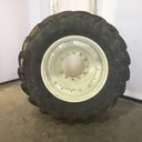 480/70R34 Michelin OmniBib R-1W on New Holland White 12-Hole Waffle Wheel (Groups of 2 bolts) 80%