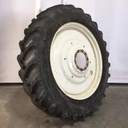 480/80R50 Goodyear Farm DT800 Super Traction R-1W on New Holland White 10-Hole Formed Plate W/Weight Holes 75%