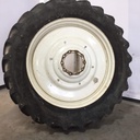 480/80R50 Goodyear Farm DT800 Super Traction R-1W on New Holland White 10-Hole Formed Plate W/Weight Holes 75%