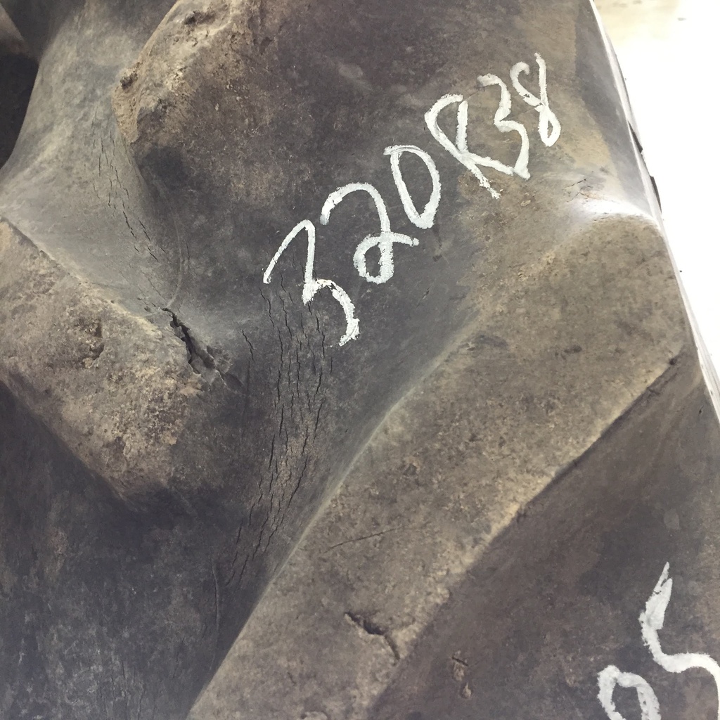 320/85R38 Goodyear Farm DT800 Super Traction R-1W on Case IH Silver Mist/Black 12-Hole Waffle Wheel (Groups of 3 bolts) 50%