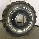 320/85R38 Goodyear Farm DT800 Super Traction R-1W on Case IH Silver Mist/Black 12-Hole Waffle Wheel (Groups of 3 bolts) 50%