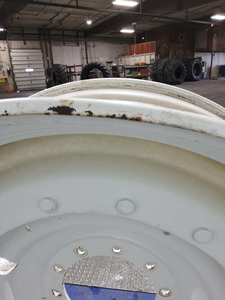 16"W x 46"D, New Holland White 16-Hole Stub Disc