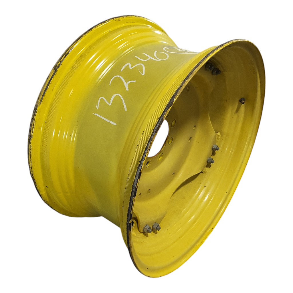 15"W x 30"D, John Deere Yellow 8-Hole Rim with Clamp/Loop Style (groups of 2 bolts)