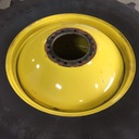 650/85R38 Firestone Radial Deep Tread 23 R-1W on John Deere Yellow 10-Hole Dolly Dual 85%