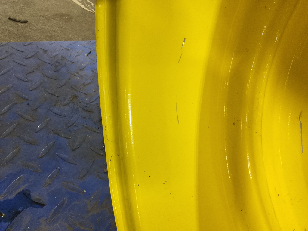 9"W x 18"D, John Deere Yellow 8-Hole Flat Plate