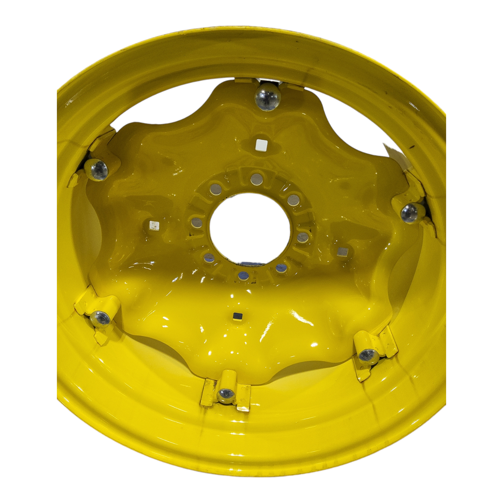 8-Hole Rim with Clamp/Loop Style Center for 24" Rim, John Deere Yellow