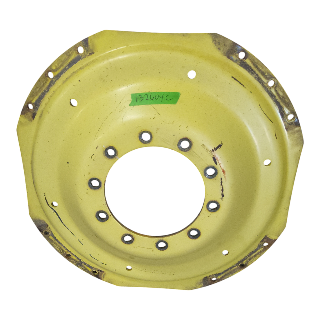 10-Hole Waffle Wheel (Groups of 3 bolts) Center for 38"-54" Rim, John Deere Yellow