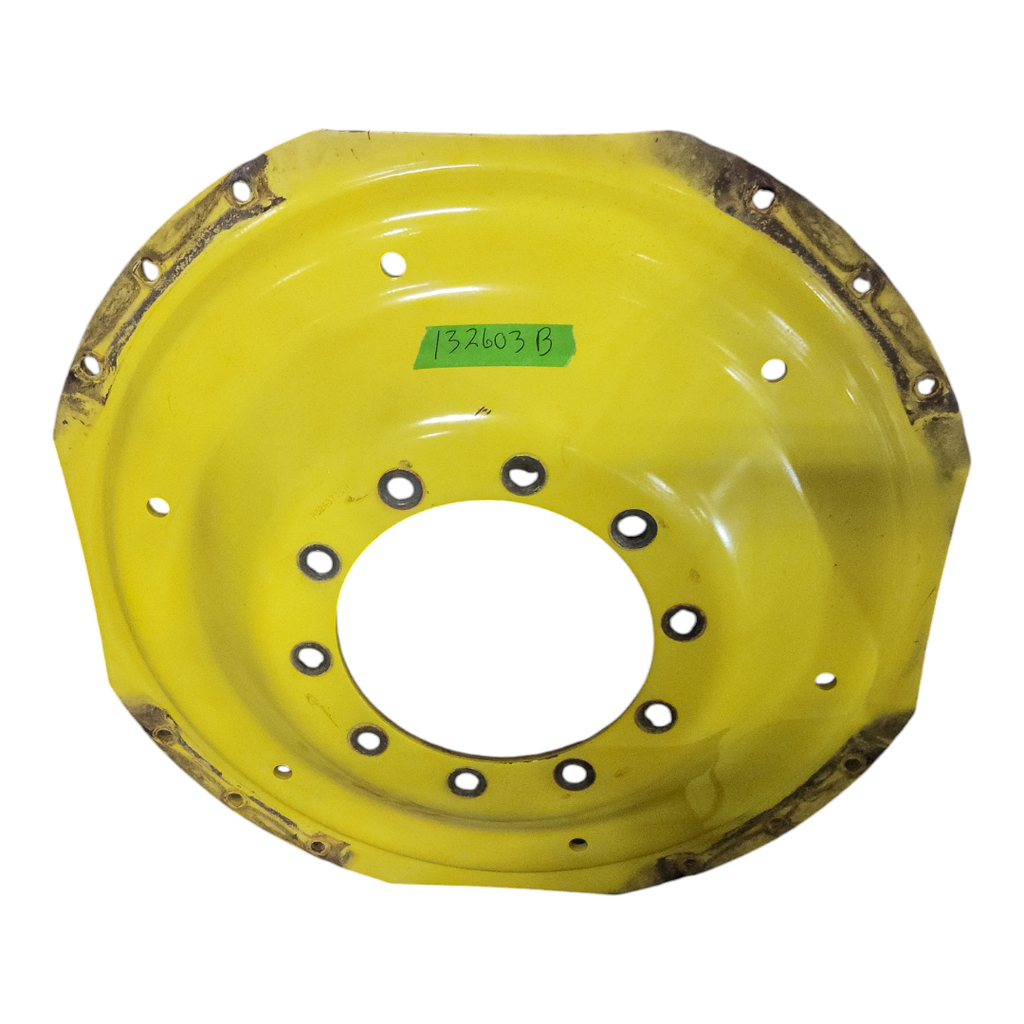 10-Hole Waffle Wheel (Groups of 3 bolts) Center for 38"-54" Rim, John Deere Yellow