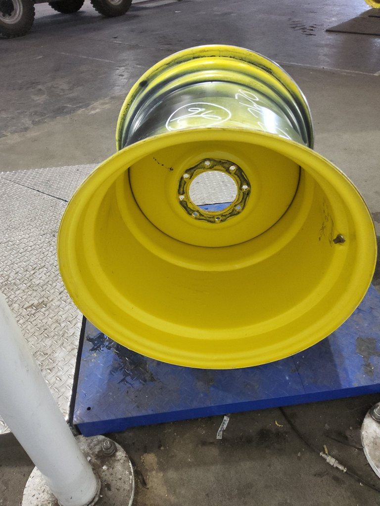 25"W x 26"D, John Deere Yellow 8-Hole Formed Plate