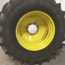 480/70R30 Firestone Radial All Traction DT R-1W on John Deere Yellow 8-Hole Formed Plate 90%