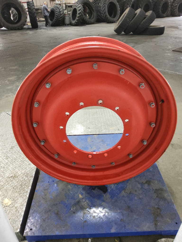 13"W x 38"D, Fendt/Agco Red 16-Hole Stub Disc