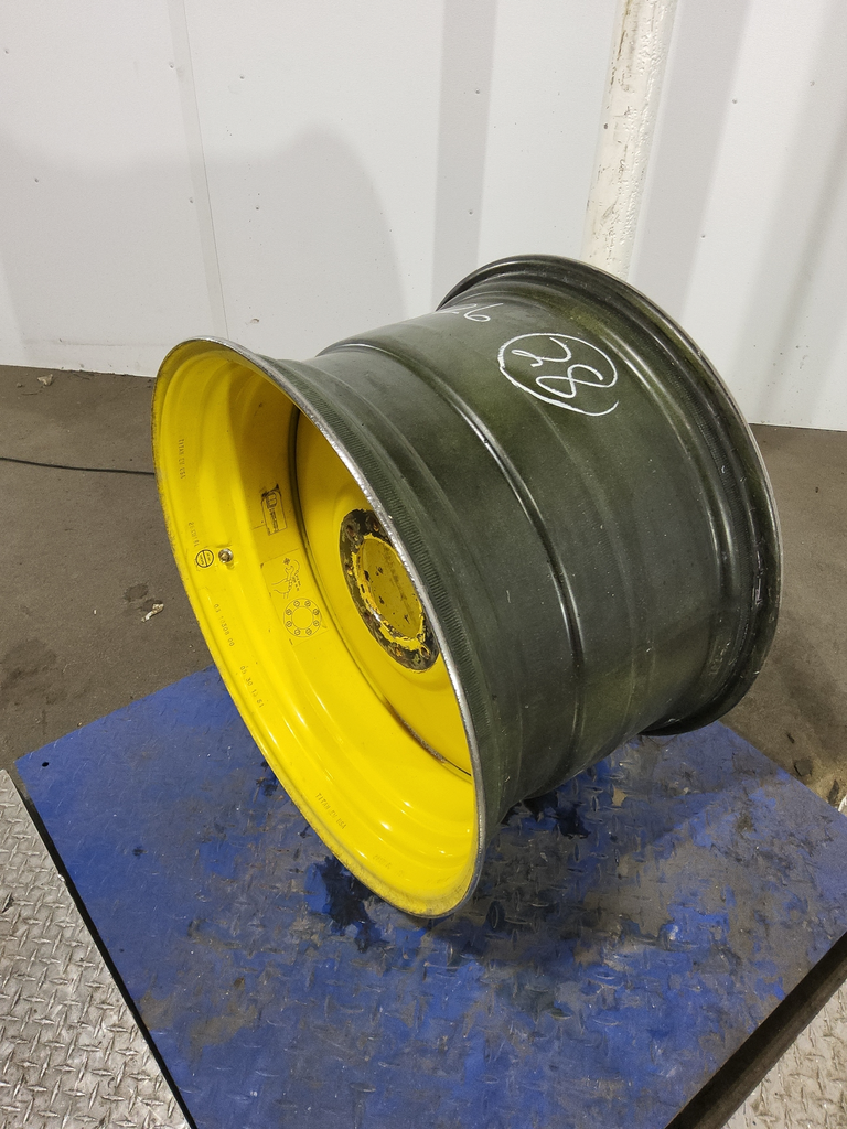 18"W x 28"D, John Deere Yellow 8-Hole Formed Plate