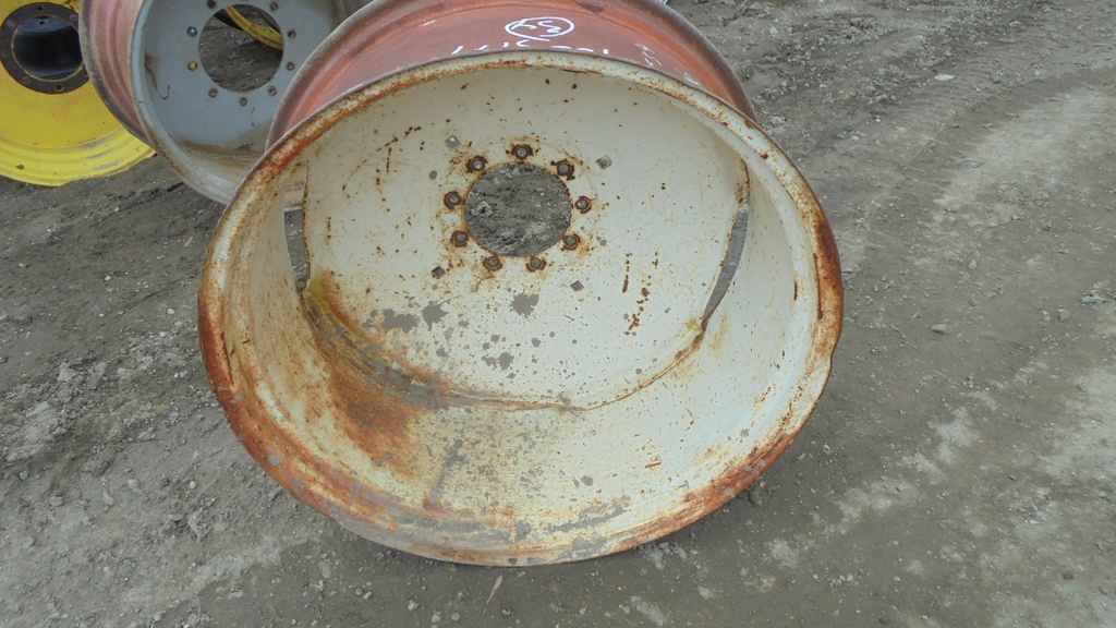 15"W x 34"D, John Deere Yellow 9-Hole Stamped Plate