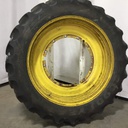 380/90R50 Goodyear Farm DT800 Optitrac R-1W on John Deere Yellow 12-Hole Stub Disc 50%
