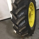 320/85R24 Mitas AC85 Radial R-1W on John Deere Yellow 8-Hole Rim with Clamp/Loop Style 90%