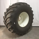 900/60R32 Goodyear Farm DT830 Optitrac R-1W on New Holland White 10-Hole Formed Plate 85%
