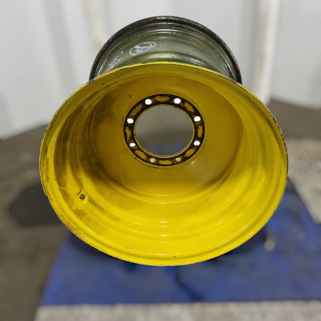 25"W x 26"D, John Deere Yellow 8-Hole Formed Plate