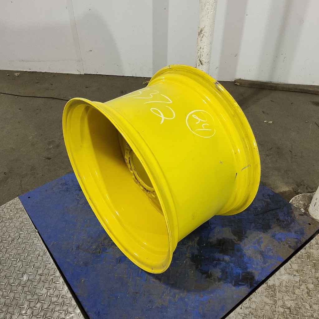 15"W x 24"D, John Deere Yellow 8-Hole Stamped Plate