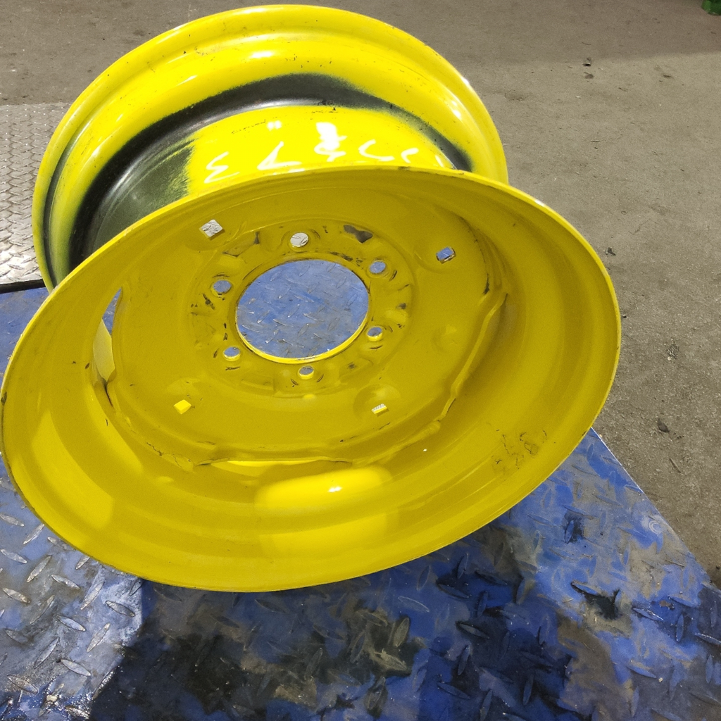 8.25"W x 16.5"D, John Deere Yellow 6-Hole Spun Disc