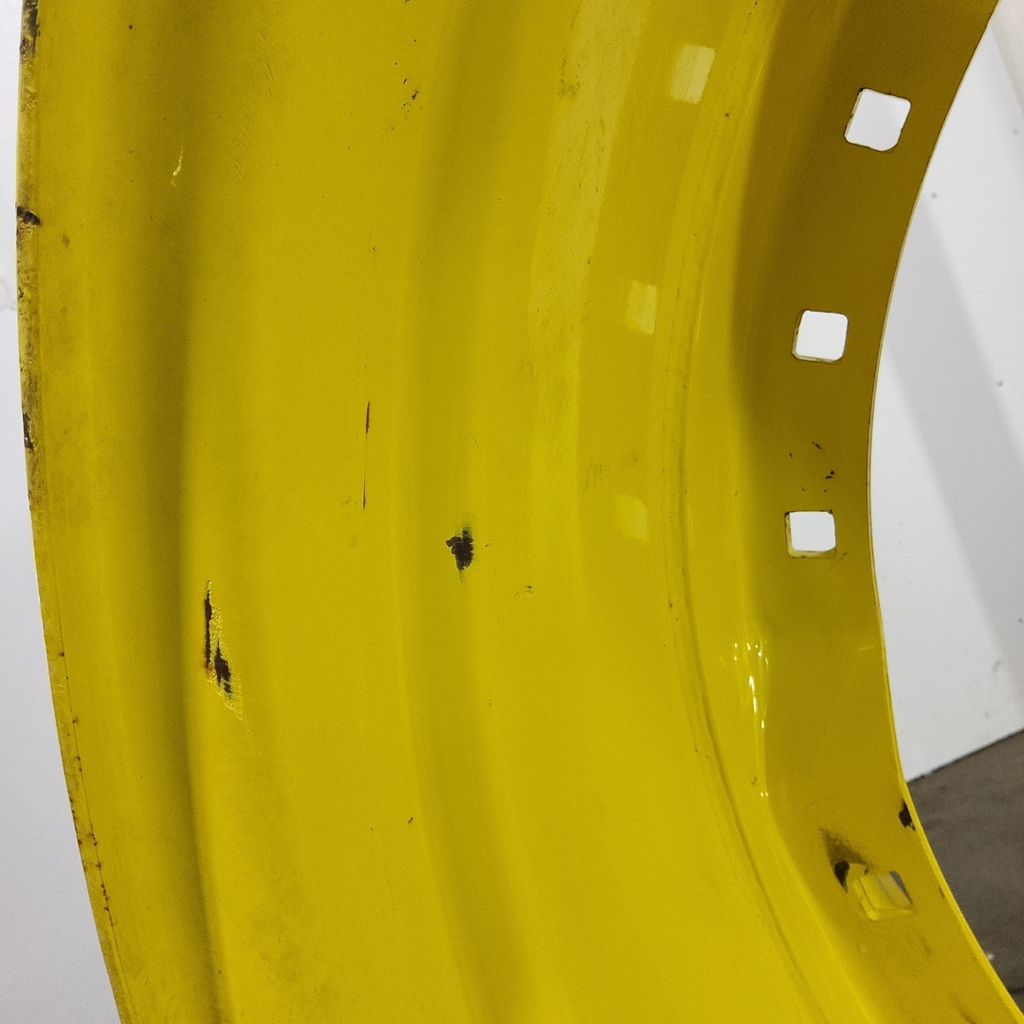 15"W x 34"D, John Deere Yellow 12-Hole Waffle Wheel (Groups of 3 bolts)