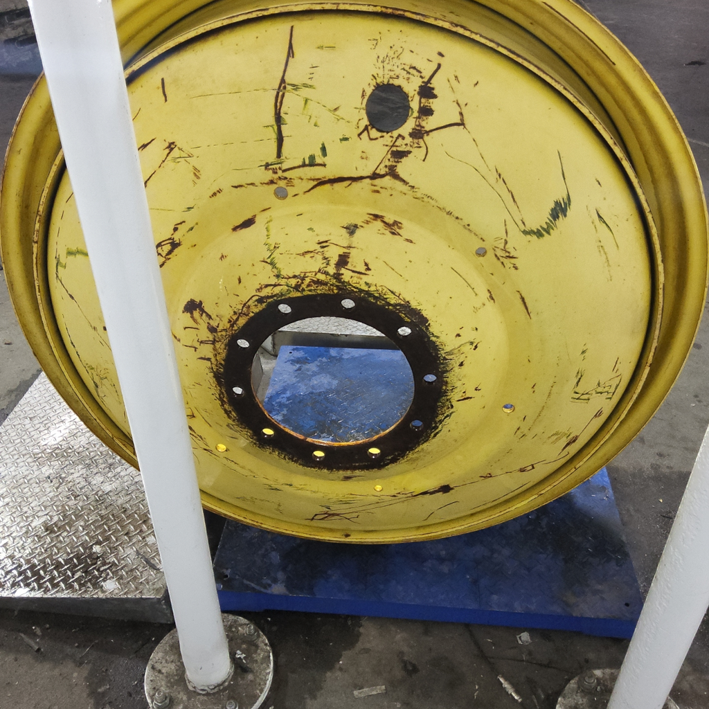 12"W x 50"D, John Deere Yellow 10-Hole Formed Plate