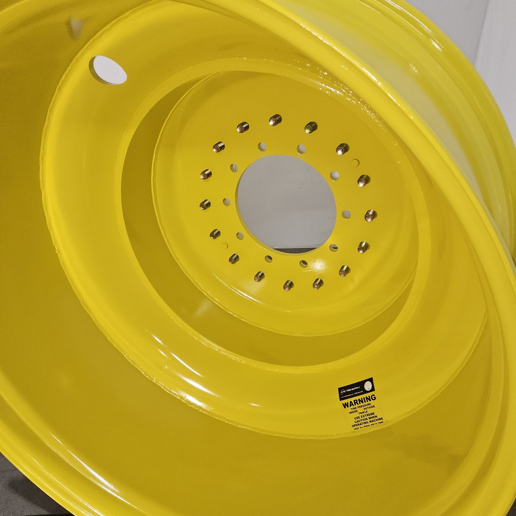 18"W x 42"D, John Deere Yellow 10-Hole Straddle Dual - Inside Main